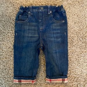 Burberry childrens jeans size 12mos.